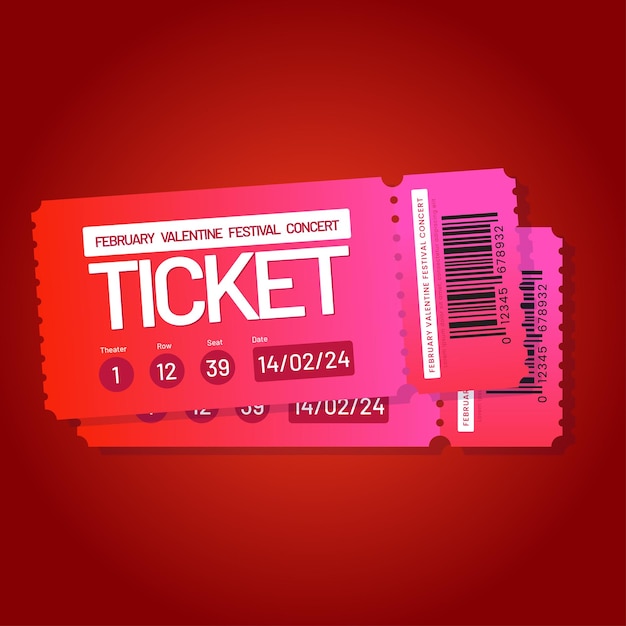 Vector moderno conjunto de bilhetes de concertos