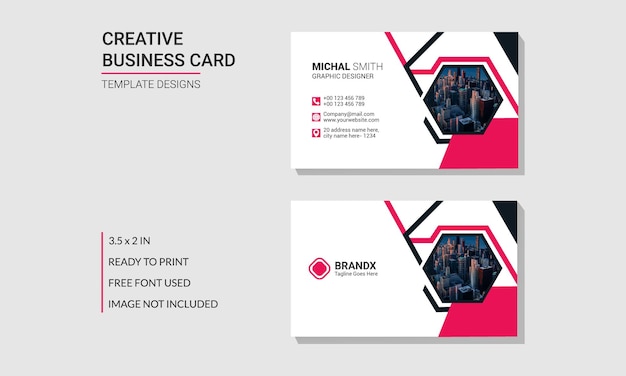 Vetor vector moderno modelo de cartão de negócios criativos e limpo