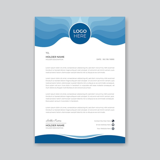 Vector negócios modernos e modelo de papel timbrado corporativo