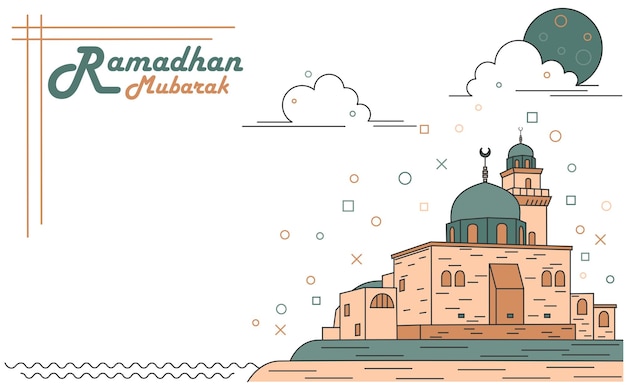 Vector o fundo do ramadã mubarak