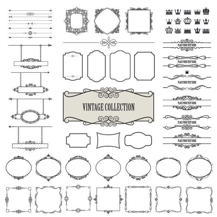 Vetor vector o jogo frames do vintage