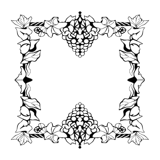 Vector ornamental quadro desenhado à mão natureza design criativo Arte floral fundo vintage Elegante