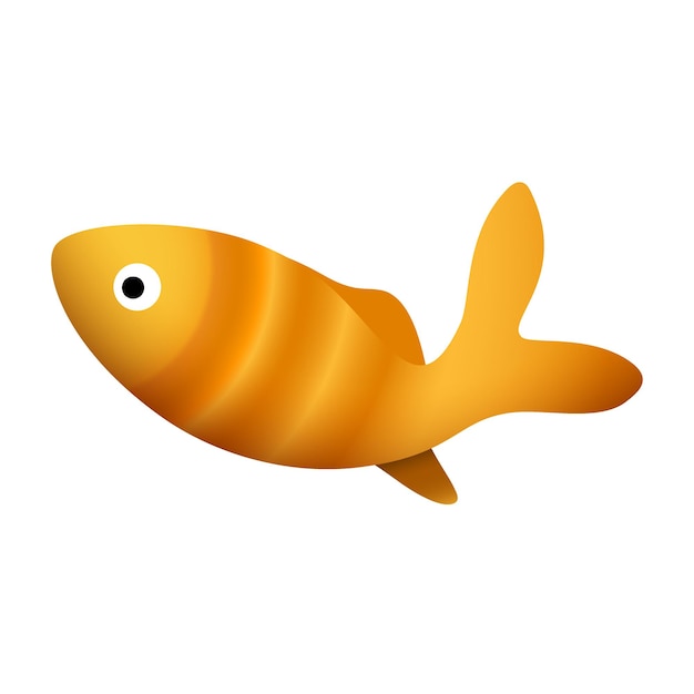 Vetor vector peixinho dourado isolado no fundo branco ilustração de peixe dourado