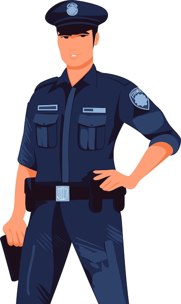 Vector personagem policial masculino