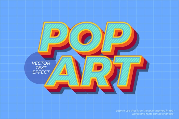 Vector pop art estilo efeito de texto editável 04