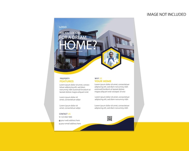 Vetor vector professional real estate flyer temlate (em inglês)