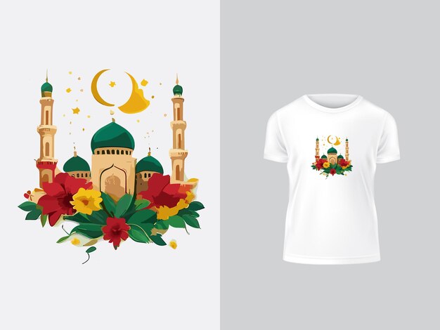 Vetor vector ramadan kareem lettering estilo de design de camiseta