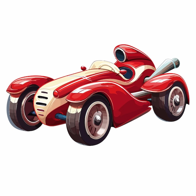 Vector_red_racing_car funny_speedy_automobile