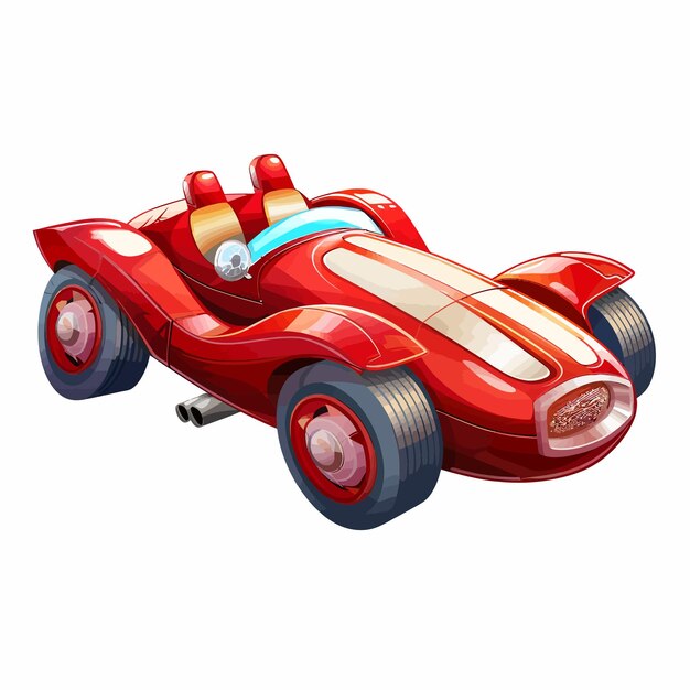 Vector_red_racing_car funny_speedy_automobile