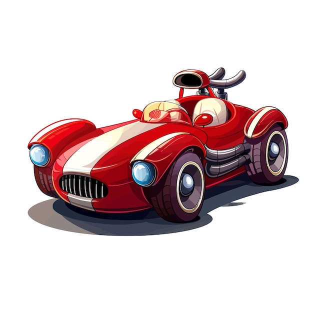 Vetor vector_red_racing_car funny_speedy_automobile