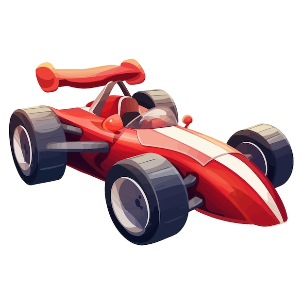 Vector_red_racing_car funny_speedy_automobile