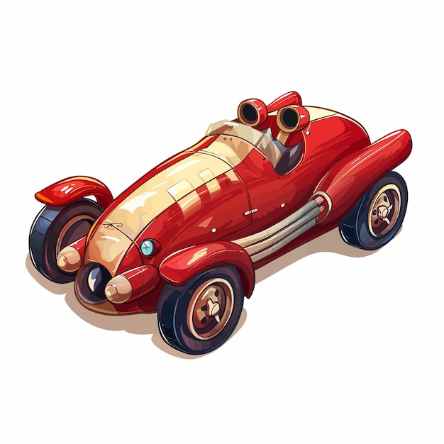 Vetor vector_red_racing_car funny_speedy_automobile