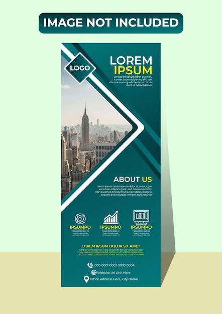 Vector roll up banner para negócios