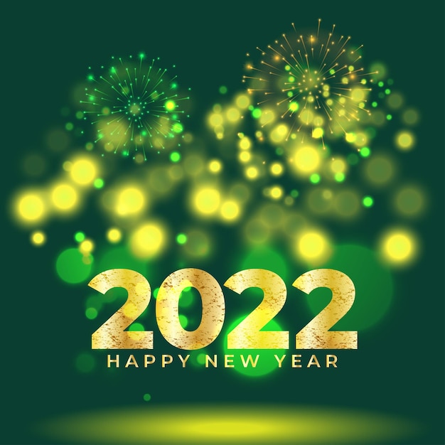 Vetor vector saudação de feliz ano novo 2022