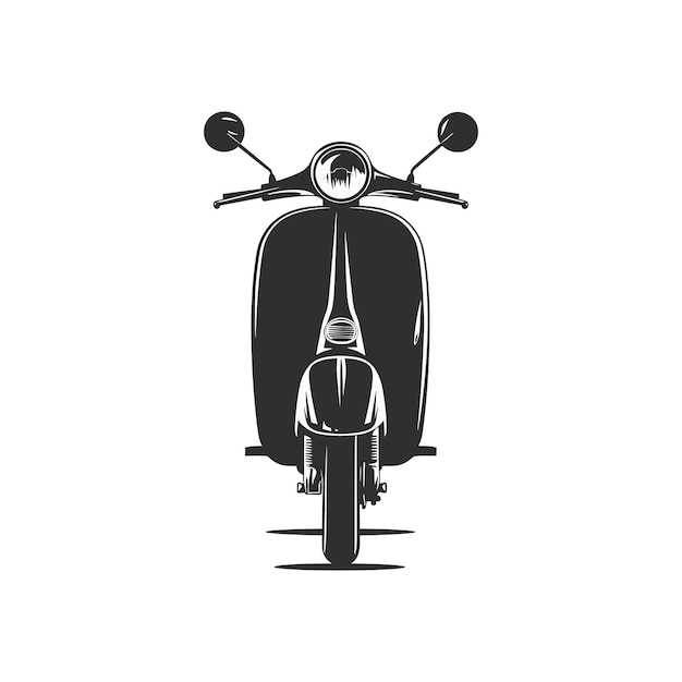 Vector scooter silhouette logotipo desenho ícone de scooter