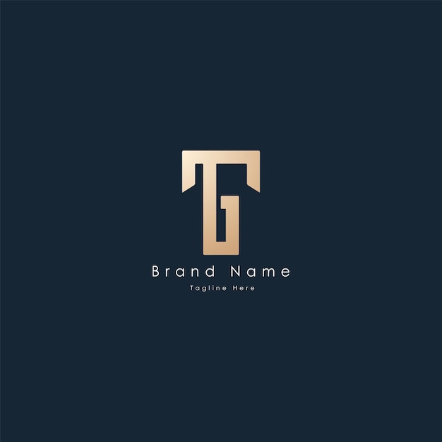 Vector tg logotipo design arte vetorial