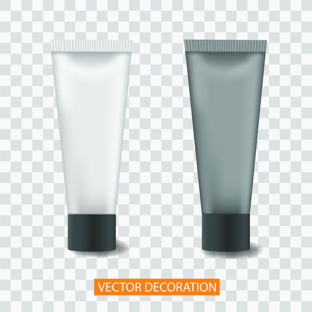 Vector tubo creme ou loção, isolado mock up modelo