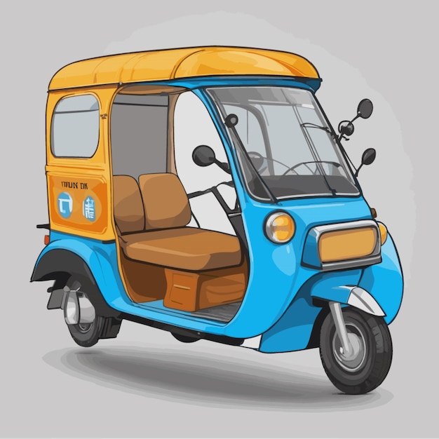 Vetor vector tuktuk em fundo branco