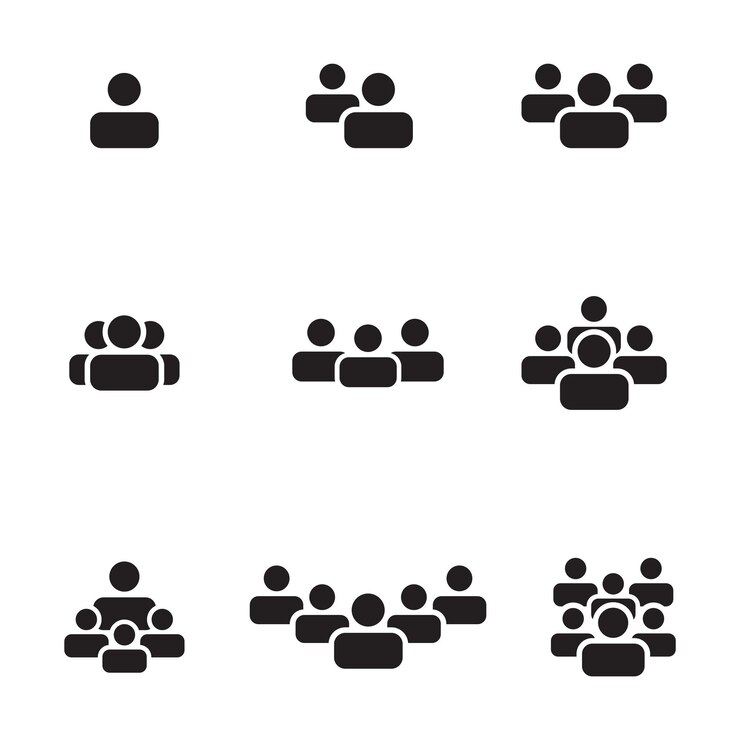 Vetor vector um grupo de pessoas