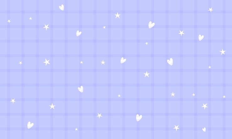 Vetor vector um padrão xadrez xadrez azul bonito com fundo de coração e estrela