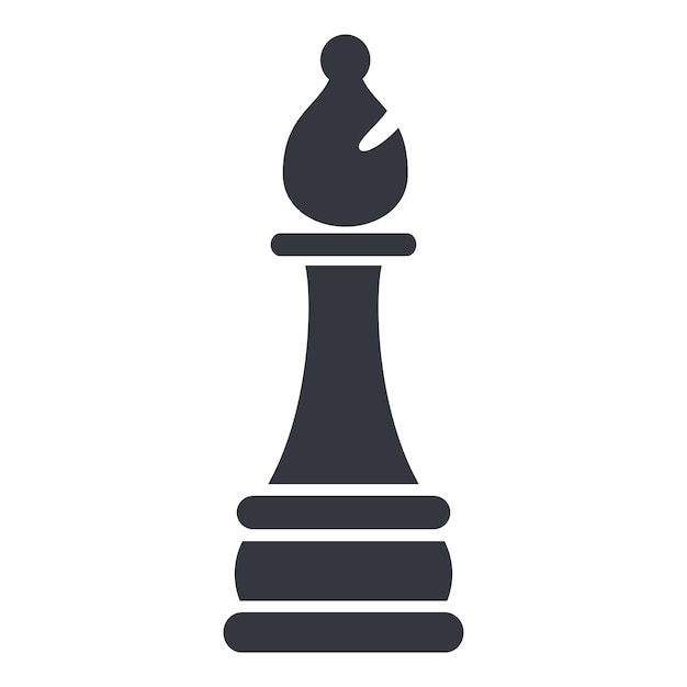 Vetor vector único bispo de xadrez preto