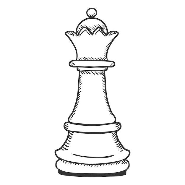 Vector Único Desenho Figura De Xadrez - Bispo Vector De Stock