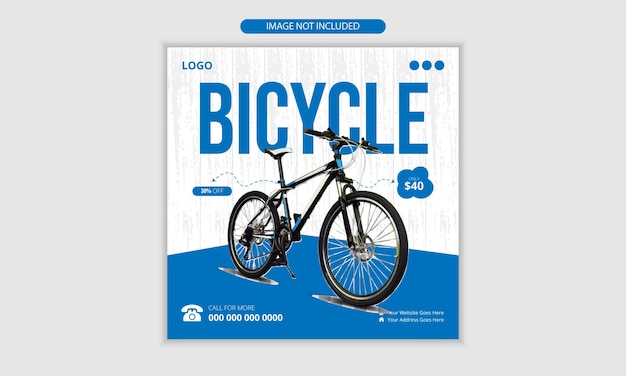 Vector venda de bicicletas modernas postagem de mídia social e