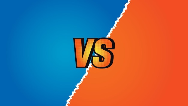 Vector versus fundo azul contra gradiente laranja laranja vs azul