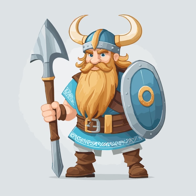 Vector viking em fundo branco