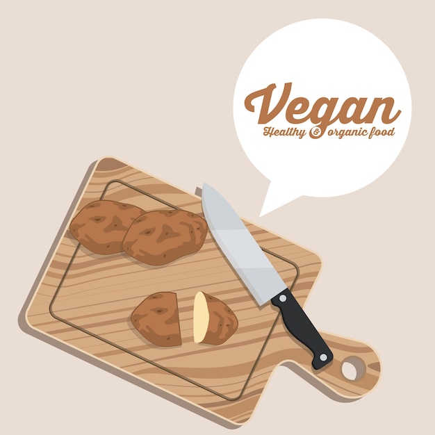 Vegan design sobre fundo branco