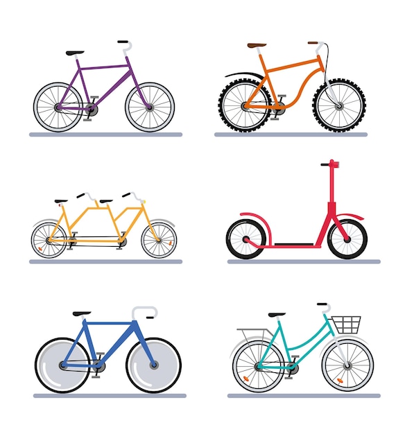 Veículos de seis bicicletas