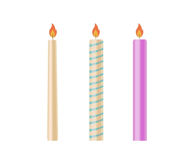 Velas de coleção de vetores