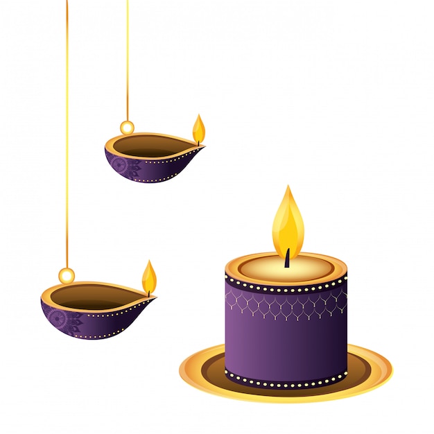 Velas de óleo de lanternas penduradas