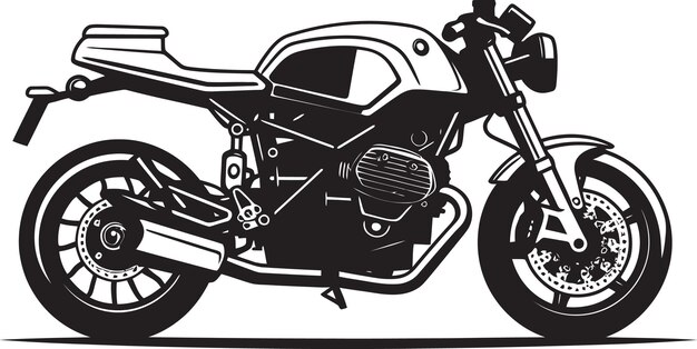 Vetor velocidade heritage vector black bike icônico mark street symphony black cafe racer emblematic precisão