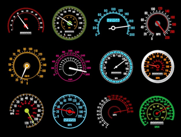 Velocímetros, indicadores de velocidade, painel