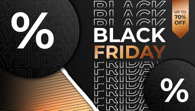 Vetor venda de black friday perfeita para postagens em mídias sociais, bem como pôsteres e banners