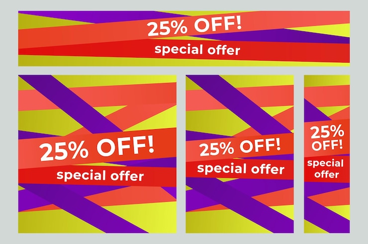 Vetor venda de oferta especial. projeto de banner de marketing. ilustração colorida para anúncios, panfletos, cartazes