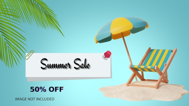 Venda de Verão - Desfrute de 50 descontos na praia