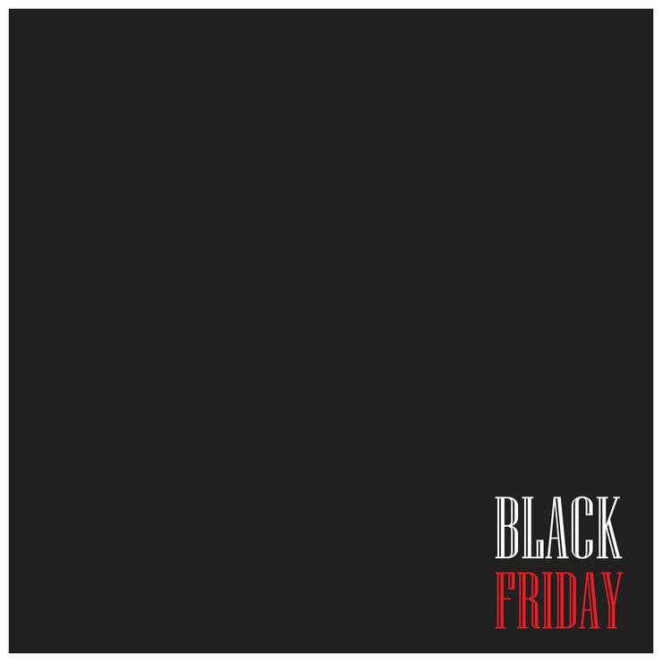 Vetor venda festiva de black friday black friday título de texto tipografia com fundo preto em contrapartida