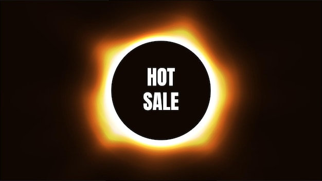 Venda imperdível Hot Deal Eclipse Solar Round Label Vector backgound