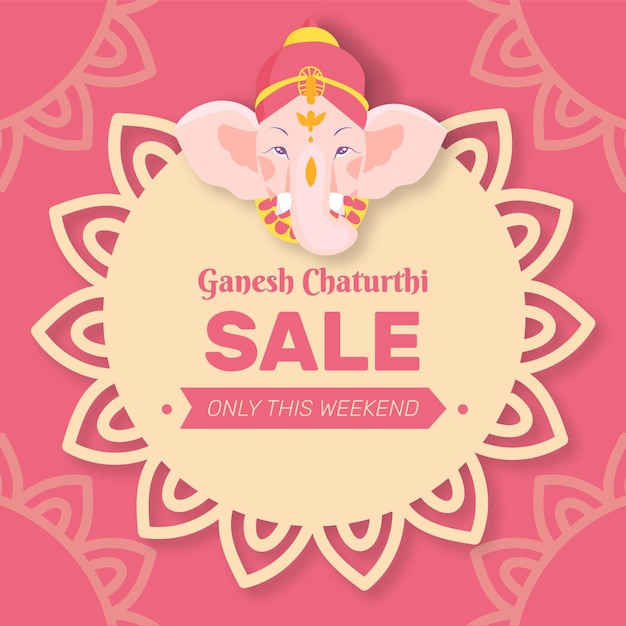 Vendas de ganesh chaturthi de mão desenhada