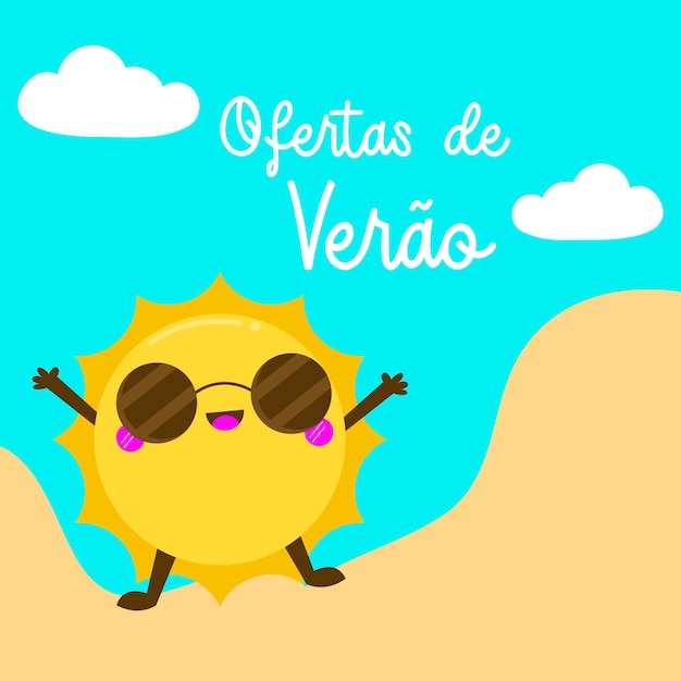 Verao no brasil venda de verão oferece vetor premium