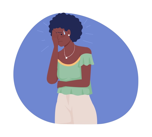 Vergonha ilustração vetorial 2D isolada
