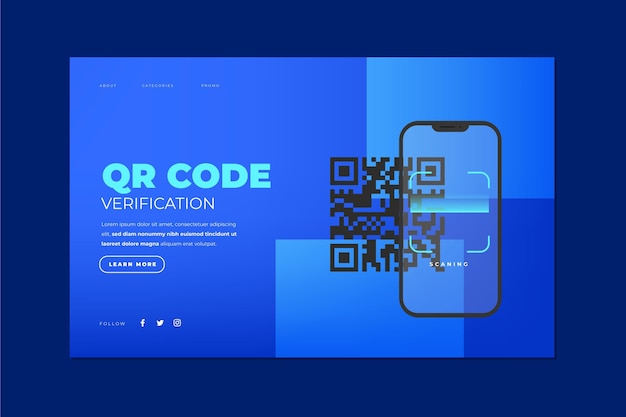 Verificação de código qr - página de destino