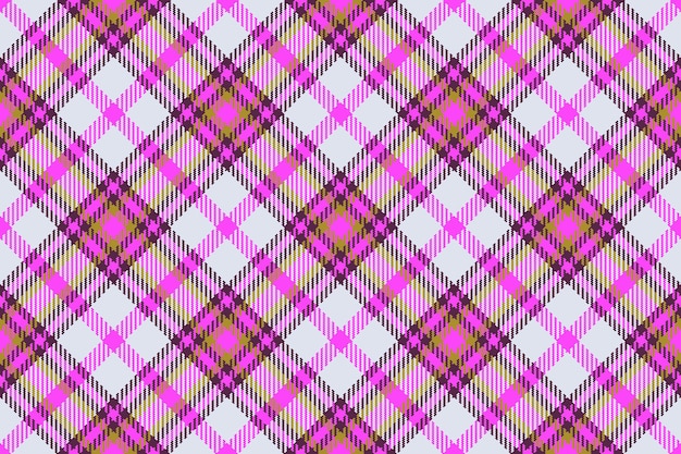 Verificação de textura padrão tecido xadrez sem costura vector têxtil fundo tartan