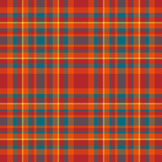 Verificação de textura xadrez de padrão vetorial sem costura com um tecido de tecido tartan de fundo