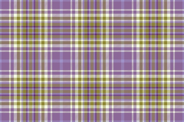 Verificação têxtil de fundo de xadrez padrão sem costura com uma textura de tecido vetorial tartan