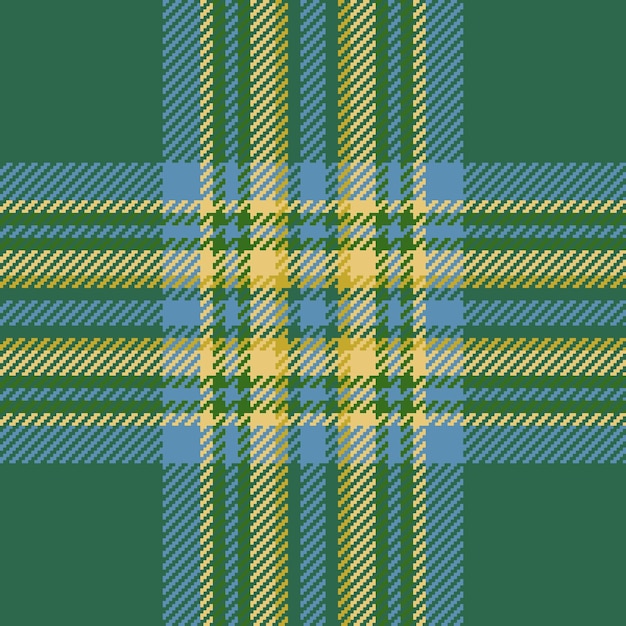 Verificação xadrez de fundo do vetor de tecido padrão com uma textura têxtil tartan sem costura