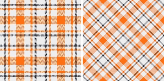 Verifique a textura xadrez de tartan de vetor têxtil com um padrão de fundo de tecido sem costura