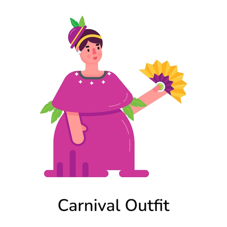 Vetor verifique o ícone plano da roupa de carnaval